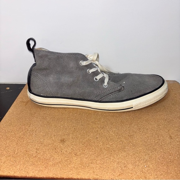 Converse Suede Gray High-Top Men's Sneakers Unisex Men's 10.5 Women's 12.5 High - Picture 6 of 16